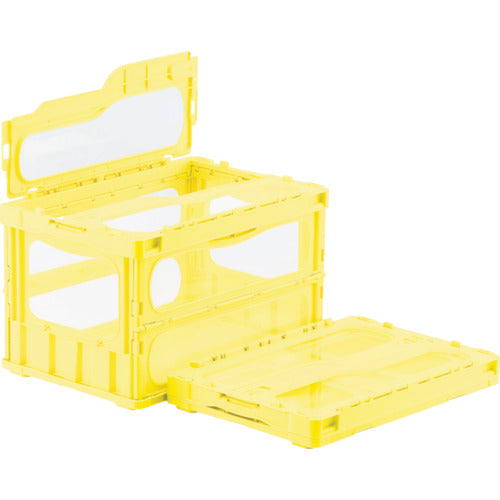 산코 뚜껑 일체형 접이식 컨테이너 559110 매드콘 라이트 C-50B 옐로우 SKMLO-C-50B-YE 1개