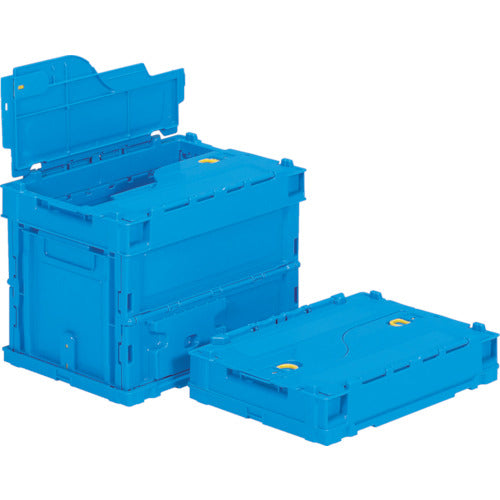 サンコー　フタ一体型折りたたみコンテナー　５５５７８０　サンクレットオリコンＰ１９Ｂ　SKSO-P19B-BL　1 個