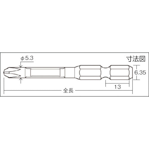 アネックス　龍靭ビット２本組　段付＋１×６５　ARTD-1065　1 PK