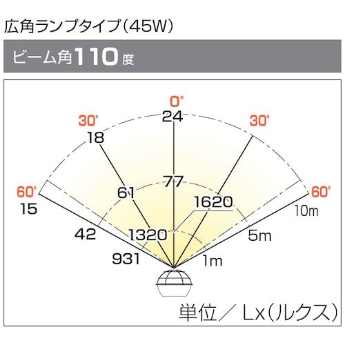 ハタヤ　４５Ｗ　ＬＥＤ作業灯　１００Ｖ　RXL-10W　1 台