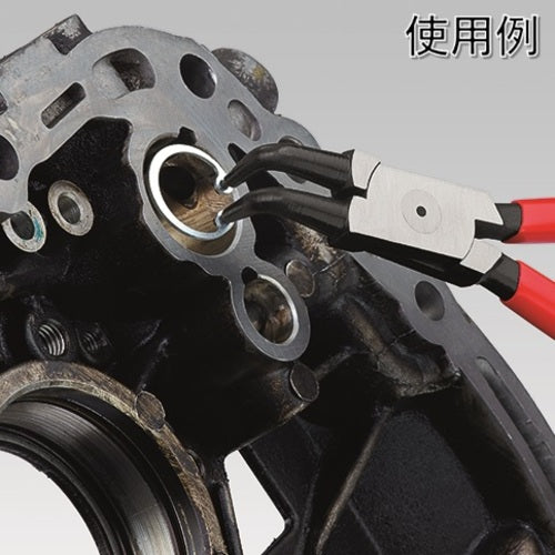 ＫＮＩＰＥＸ　４４２１−Ｊ３１　穴用スナップリングプライヤー　曲　4421-J31　1 丁