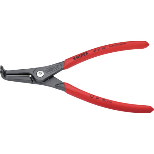 ＫＮＩＰＥＸ　４９２１−Ａ３１　軸用精密スナップリングプライヤー　曲　4921-A31　1 丁