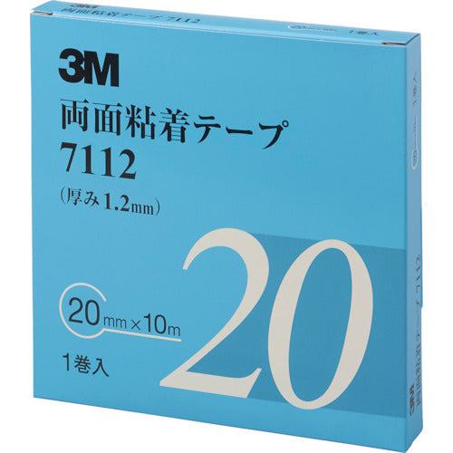 ３Ｍ　両面粘着テープ　７１１２　２０ｍｍＸ１０ｍ　厚さ１．２ｍｍ　灰色　１巻入り　7112 20 AAD　1 巻