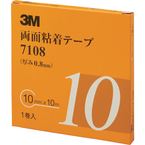 ３Ｍ　両面粘着テープ　７１０８　１０ｍｍＸ１０ｍ　厚さ０．８ｍｍ　灰色　１巻入り　7108 10 AAD　1 巻