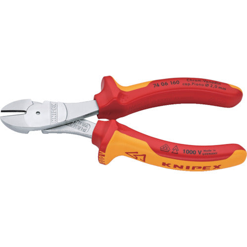 KNIPEX Insulated 1000V Heavy Duty Nippers 160mm 7406-160 1 Piece