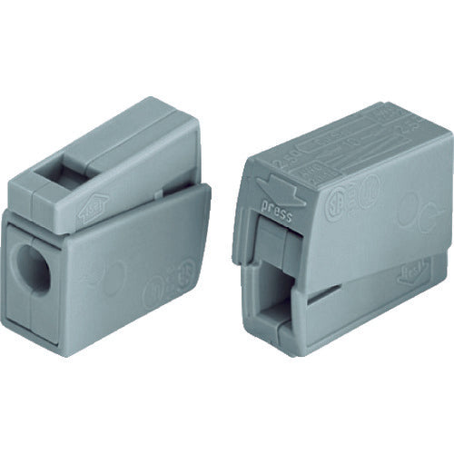 WAGO LC-1 Lighting Connector, Gray, 100 pcs LC-1, 1 box