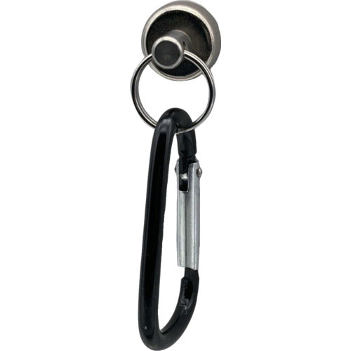 Lactem Strong Magnet Ring Φ20 with Rubber Carabiner Hook RMKH20 1 pc