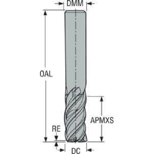 セコ　ＪＡＢＲＯ　Ｓｏｌｉｄ２　エンドミル　554120Z4.3-SIRON-A　1 本
