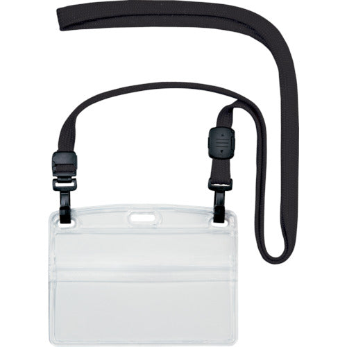 OP Hanging Name Tags, Double Hook Horizontal Business Cards, 10 Cards, Black, NL-1-BK, 1 Pack