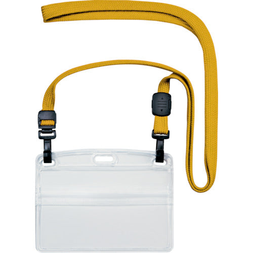 OP Hanging Name Tag, Double Hook Horizontal Business Cards, 10 Cards, Yellow, NL-1-YE, 1 Pack