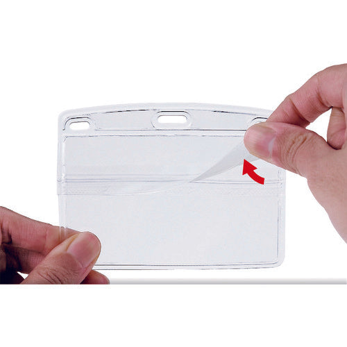 OP Hanging Name Tag, Double Hook Horizontal Business Cards, 10 Cards, Yellow, NL-1-YE, 1 Pack