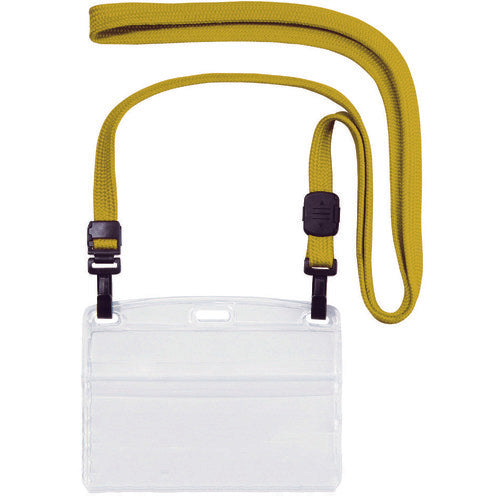 OP Hanging Name Tag, Double Hook Horizontal Business Cards, 10 Cards, Yellow, NL-1-YE, 1 Pack