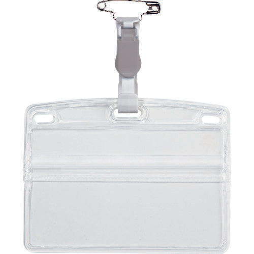OP Tag Name Tags, Plastic Clip Dual Use, Business Card Size, 10 Pieces, Gray, NT-2-GY, 1 Pack