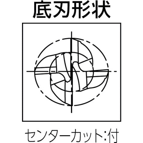 グーリング　超硬スクエアエンドミル　マルチリードＲＦ１００Ｕ　汎用４枚刃レギュラー刃径６ｍｍ　3736 006.000　1 本