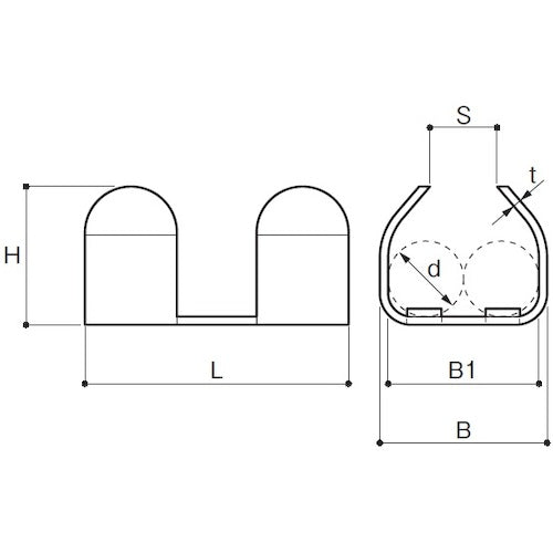 ふじわら　ロープクランプ　ステンレス　RP-6　1 個