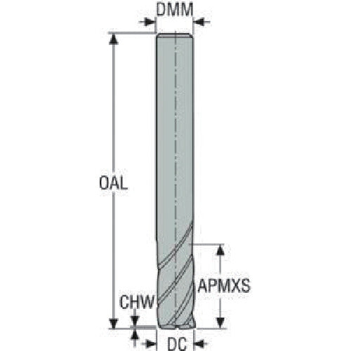 セコ　ＪＡＢＲＯ　Ｓｏｌｉｄ２　エンドミル　553L060Z3.0-SIRON-A　1 本