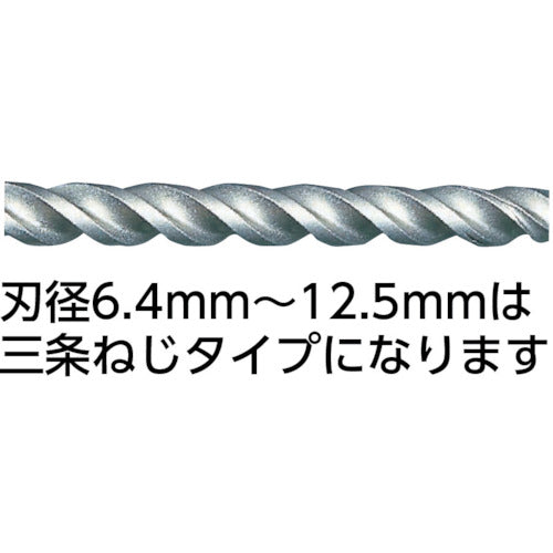 Miyanaga Deltagon Bit SDS Plus Screw Type Φ12.5 x 116mm DLSDS12511 1 piece