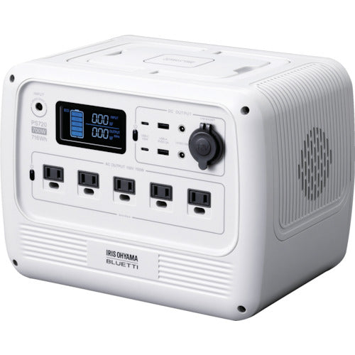 ＩＲＩＳ　１０３４７８　ポータブル電源　７１６Ｗｈ　ホワイト　PS720AA-W　1 台