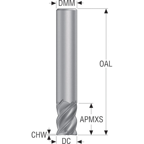 세코 JABRO Solid2 엔드밀 JS554080D1C.0Z4-SIRA 1개