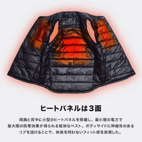 リベルタ　ＬＤ　ＨＭ５Ｖ　ヒートインナー　Ｖｅｓｔ　００２ブラック　３ＸＬ　　HM-5100031　1 着