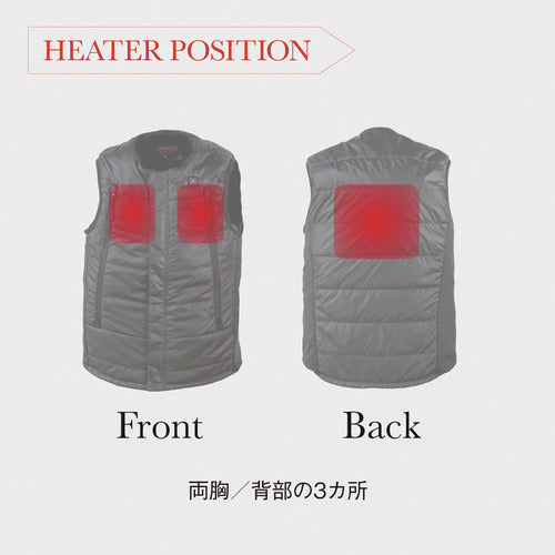 リベルタ　ＬＤ　ＨＭ５Ｖ　ヒートインナー　Ｖｅｓｔ　００２ブラック　２ＸＬ　　HM-5100030　1 着