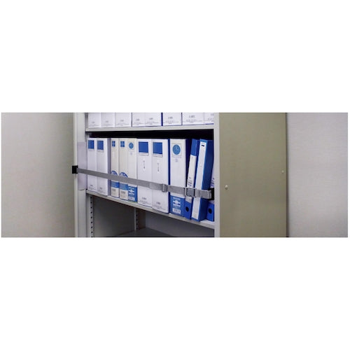 ティーエフサービス　オープン書庫用落下防止ベルト　イーガード９００ｍｍ外付用　１本入り　耐荷重約１００ｋｇ　EG-90S　1 箱