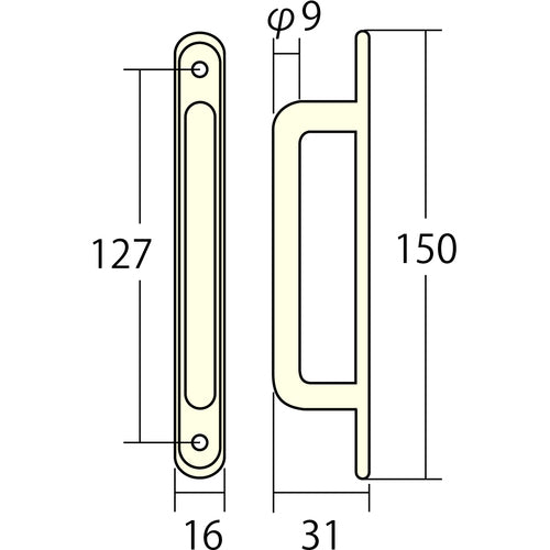 アイワ金属　ＮＯ．４１０取手　１５０ｍｍ　ホワイト　ＡＰ−４０５Ｗ　AP-405W　1 個