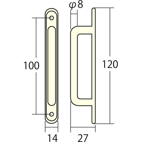 アイワ金属　ＮＯ．４１０取手　１２０ｍｍ　ホワイト　ＡＰ−４０２Ｗ　AP-402W　1 個