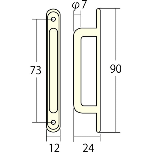 アイワ金属　ＮＯ．４１０取手　９０ｍｍ　ＧＢ　ＡＰ−４０１Ｇ　AP-401G　1 個