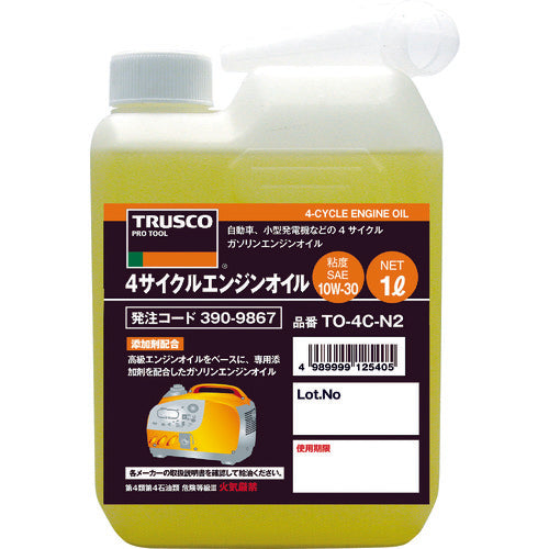 ＴＲＵＳＣＯ　４サイクルエンジンオイル１Ｌ　粘度１０Ｗ−３０　TO-4C-N2　1 本