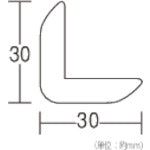 光　アングル型スポンジ　グレー　８×３０×３０Ｘ４５０ｍｍ　SRLY-301　1 本