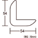 光　アングル型スポンジ　黄　５４×５４Ｘ４５０ｍｍ　SRLY-450　1 本