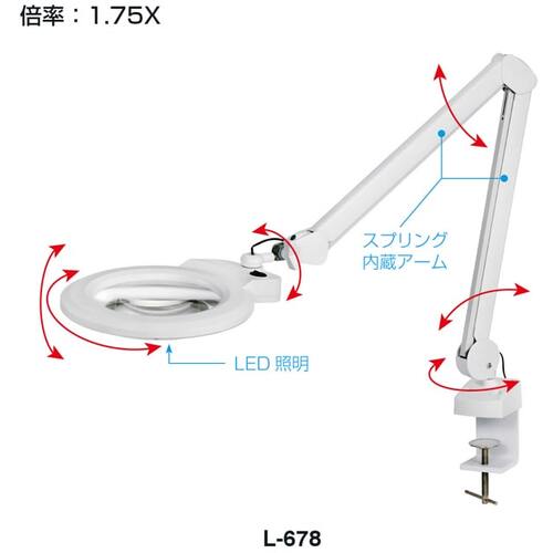 ＨＯＺＡＮ　ＬＥＤアームルーペ　L-678　1 台