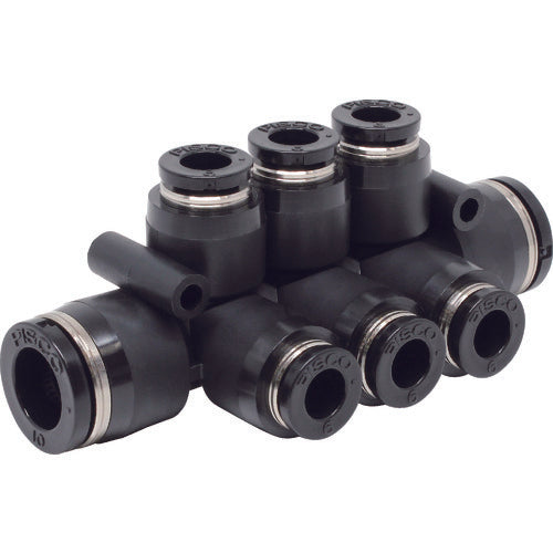 PISCO 튜브 피팅 위경 트리플 더블 10×6 PKVG10-6 1개