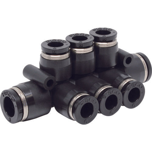 PISCO 튜브 피팅 위경 트리플 더블 8×6 PKVG8-6 1개