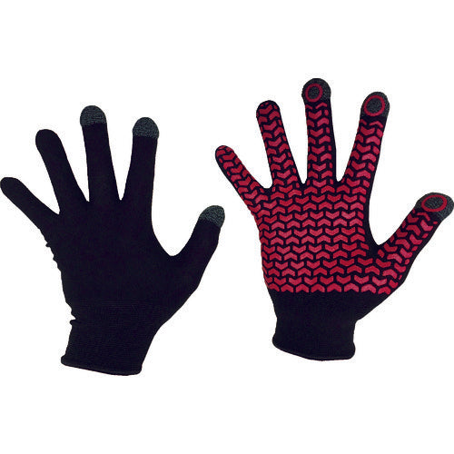 Katsuhoshi Non-Slip Gloves Quick Touch Catch Liner Black L Q-039-BK-L 1 pair