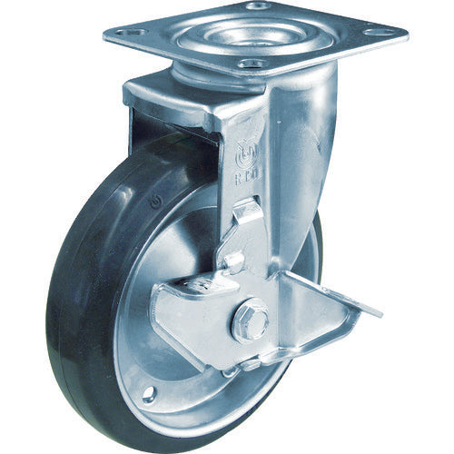 TRUSCO Caster TYS Series Swivel SP Included Rubber Wheel 100mm TYSB-100 1 pc