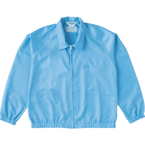 ＴＲＵＳＣＯ　制電糸グリッド仕様ジャケット（衿付）　ブルー　Ｌ　TCLGJ-B-L　1 着