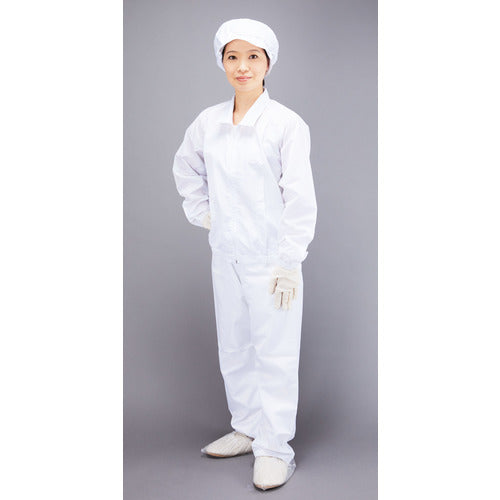 ＴＲＵＳＣＯ　制電糸グリッド仕様ジャケット（衿付）　ホワイト　３Ｌ　TCLGJ-W-3L　1 着