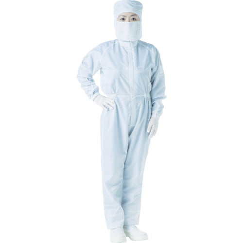 TRUSCO Antistatic Grid Hooded Coveralls Blue M TCOGF-BM 1 Piece