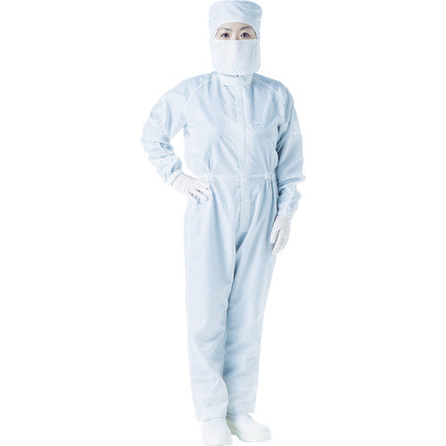 ＴＲＵＳＣＯ　制電糸グリッド仕様フード無つなぎ服　ホワイト　３Ｌ　TCOG-W-3L　1 着