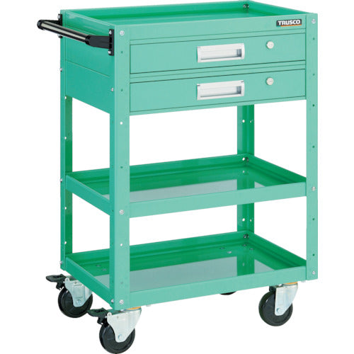 TRUSCO Tool Wagon Eagle Wagon 600X400 with Drawer 4 Free-Wheel Young Green EGW-963V2J-YG 1 Unit