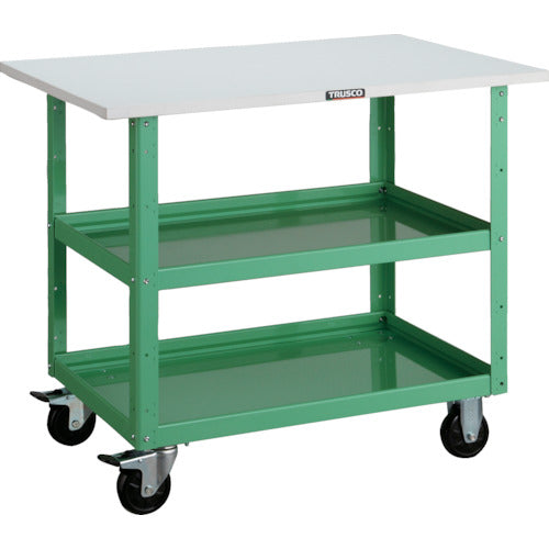 TRUSCO Tool Wagon Eagle Wagon 750X500XH740 with top plate Young Green EGW-772T-YG 1 unit