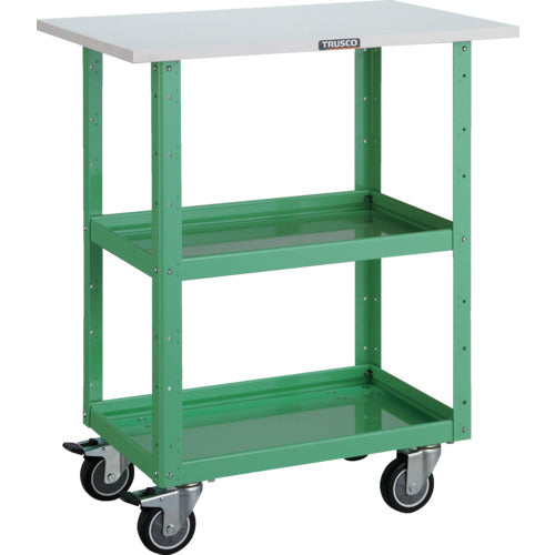 TRUSCO Tool Wagon Eagle Wagon 600X400 with Top, Urethane 4 Wheels, Young Green EGW-962TUJ-YG 1 Unit