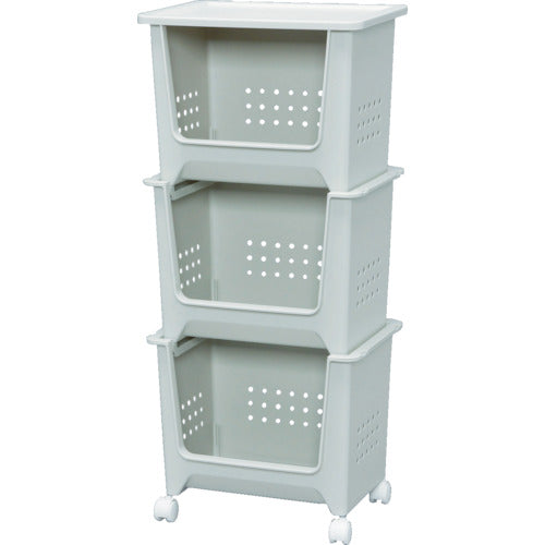 IRIS 267745 스택 바스켓 오프 화이트 SB-003-WH 1 대