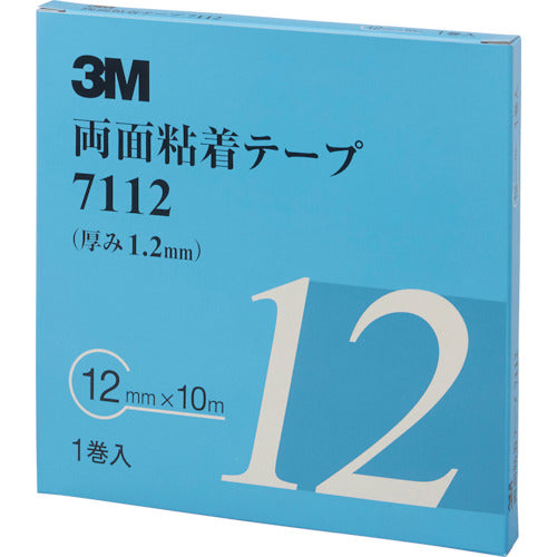 ３Ｍ　両面粘着テープ　７１１２　１２ｍｍＸ１０ｍ　厚さ１．２ｍｍ　灰色　１巻入り　7112 12 AAD　1 巻