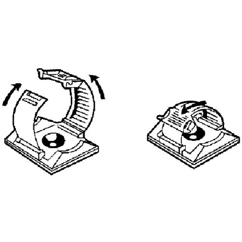 PANDUIT Fixture Clincher with Adhesive Tape, White (25 Pieces) ARC.68-AQ 1 Bag