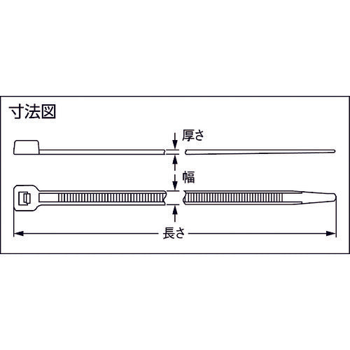 ＴＹＴＯＮ　インシュロックタイ　メタルコンテントタイ　（１００本入）　黒　幅２．５ｍｍ　MCTMP100　1 袋