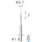 ナカニシ　電着ダイヤモンドバー　（１Ｐｋ（袋）＝５本入）　刃径０．７ｍｍ　11081　1 PK