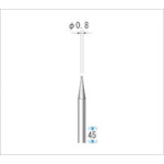 ナカニシ　電着ダイヤモンドバー　粒度＃３２０　球　刃径０．８ｍｍ　刃長０．８ｍｍ　11202　1 本